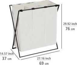 Produktbild Wenko Wäschesammler Mod. Trio XL Beige mit drei Fächern