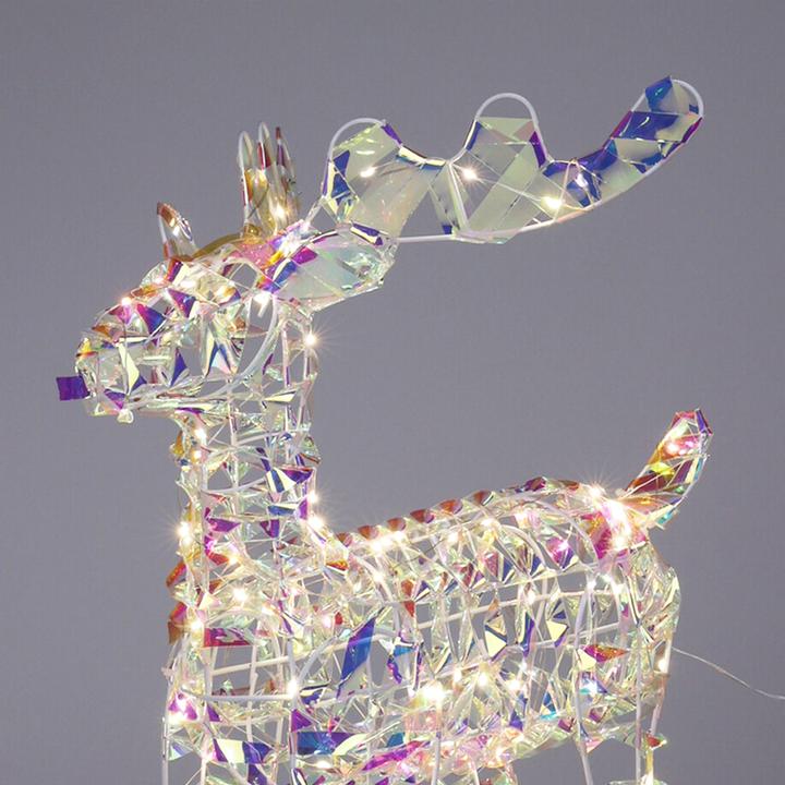 Produktbild Mojawo LED Rentier 100 LEDs warmweiss Weihnachtsbeleuchtung Innen Batterie