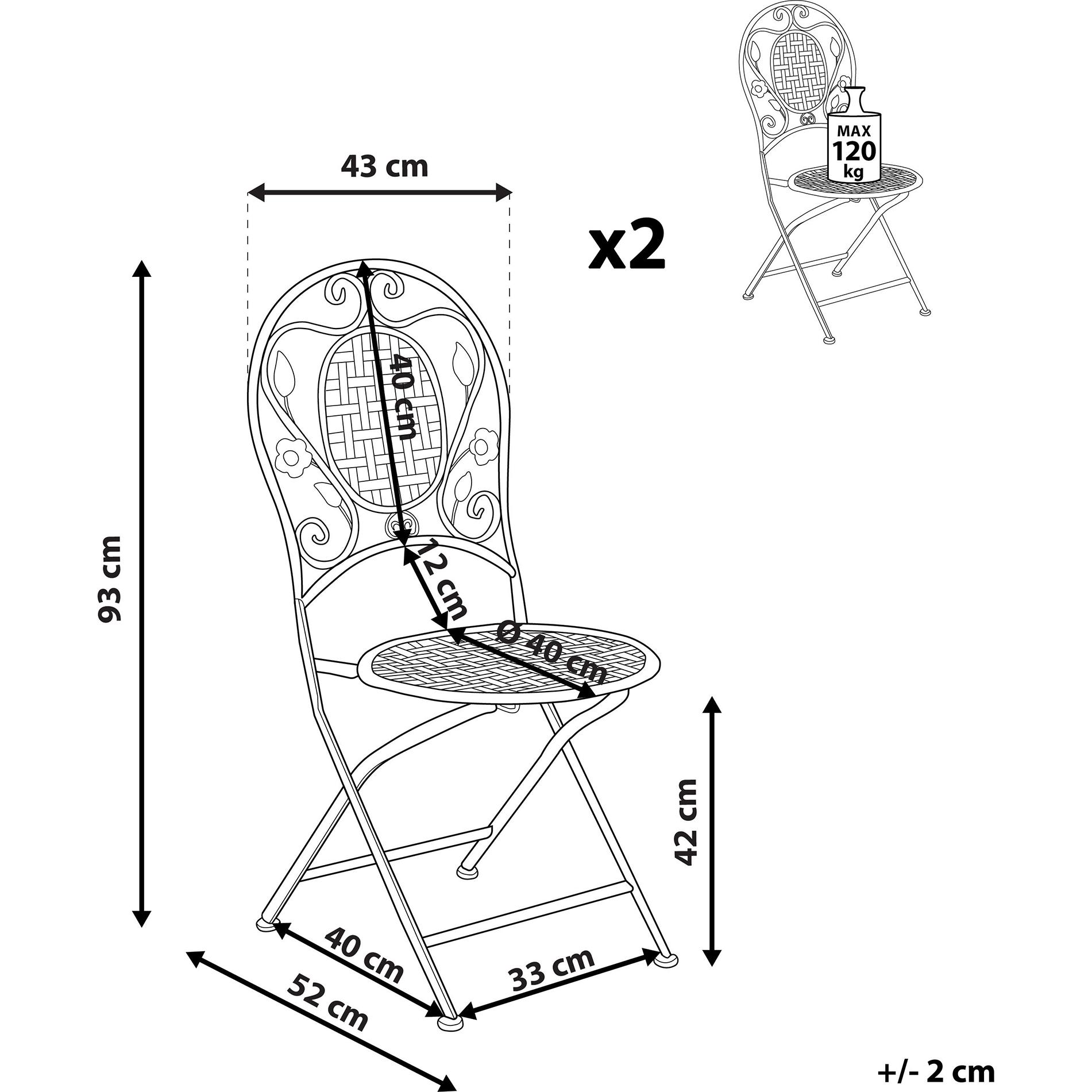 Thumbnail - Beliani, Gartenstühle, Bivio