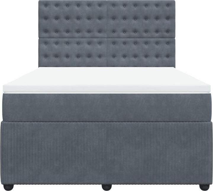 Actual product image vidaXL Bo x spring bed with mattress 160 x 200 cm velvet (160 x 200 cm)