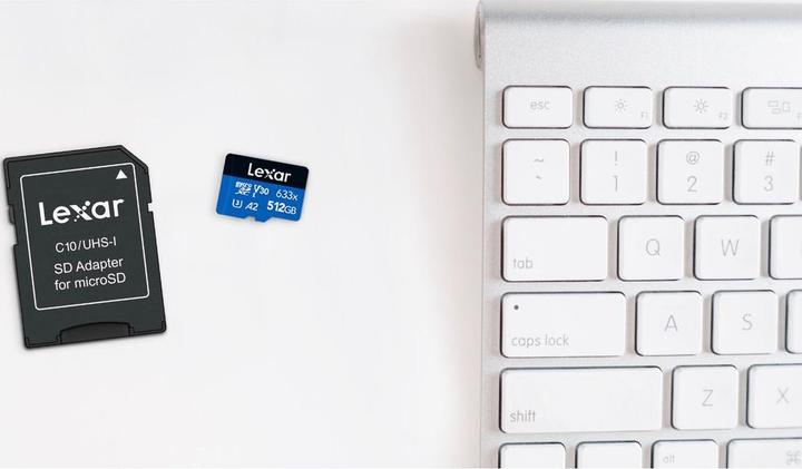 Actual product image Lexar High-Performance 633x (512 GB, microSDXC, U3, UHS-I)