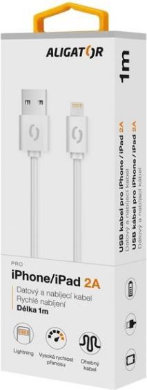 Produktbild Aligator DAKA004 lightning cable White (1 m, USB 1.0)