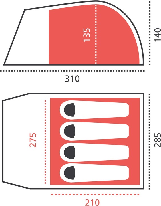 Actual product image Grand Canyon Topeka 4 (Dome tent, 4.50 kg, 4 persons)
