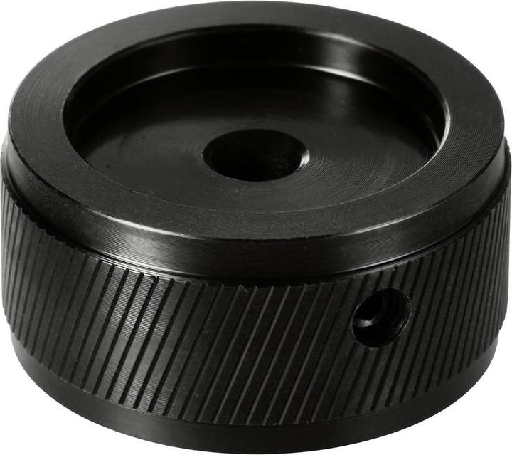 Actual product image Tru Components TC-11654300 Rotary knob with knob marking Black (Ø x H) 34 mm