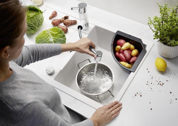 Actual product image Blanco Metra 45 S Compact (Fitted sink with draining board, 68 cm, 50 cm)