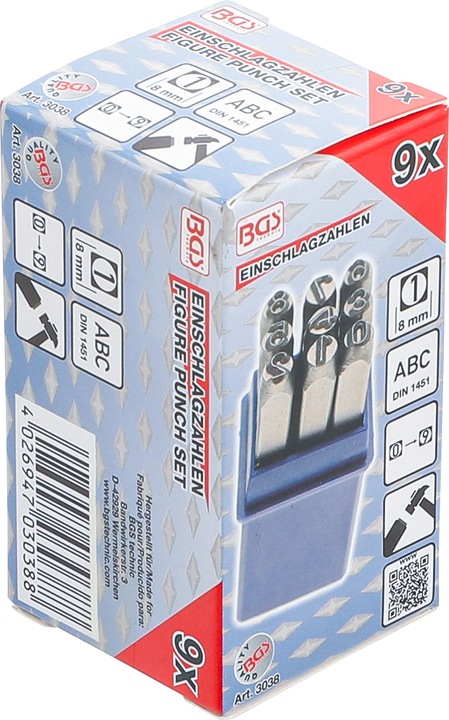 Immagine prodotto BGS Set di punzoni numerici 8 mm