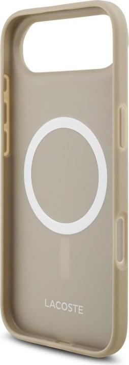 Produktbild Lacoste Case Petit Pique Lacquer Logo MagSafe for iPhone Air taupe (Apple iPhone Air)