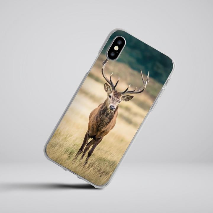 Produktbild DeinDesign Silikon Hülle für Apple iPhone X Handyhülle Case Smartphone Schutzhülle Hirsch Wald Wiese (Apple iPhone X)