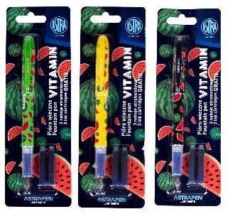 Astra Vitamin-Füllfederhalter + ASTRA-Patronen (Mehrfarbig)