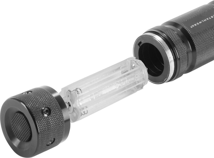Produktbild Stahlwerk LED Taschenlampe mit 6 Modi, ausziehbare 360° Teleskop-Stableuchte (10 cm)