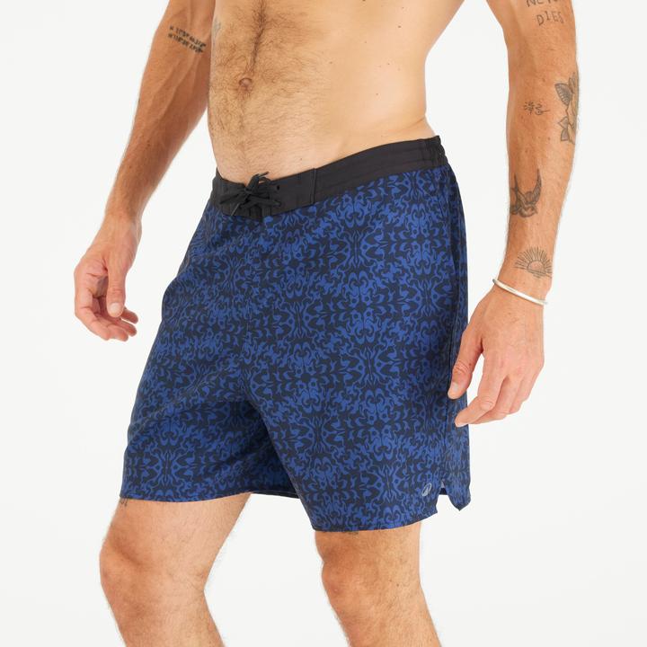 Actual product image Olaian Men's Swim Shorts Surf 100 18" Long - Strdarknight Dark Blue