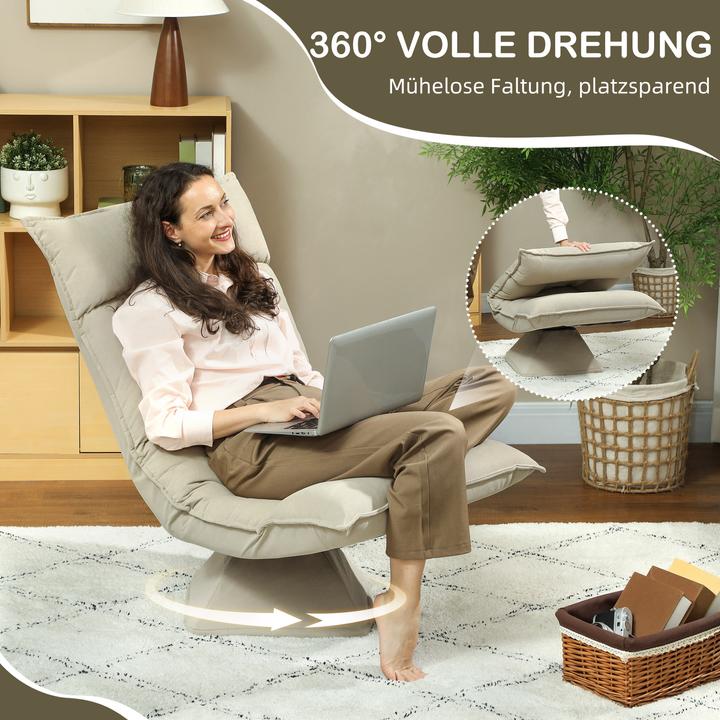 Actual product image Homcom Bodenstuhl Polyester Beige