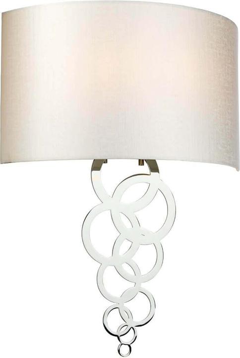 Actual product image Elstead Lighting Curtis wall light E27 double polished chrome ivory colour (E27)