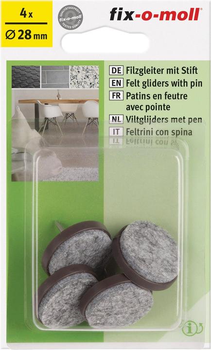 Immagine prodotto Fix-o-moll Scivoli in feltro (Alianti in feltro, 4 pz.)
