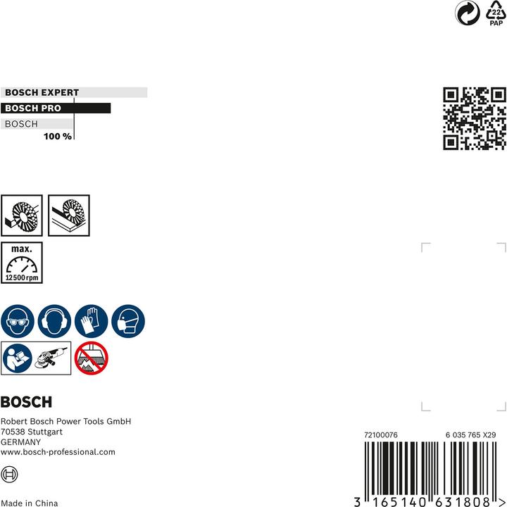 Produktbild Bosch Professional Zubehör PRO Metal clean Scheibenbürste, 115 x 0,3 mm, Gewinde