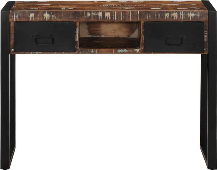 Actual product image vidaXL Console table Multicoloured 100x35x75 cm Solid wood Reclaimed wood sofa table (100 x 35 x 75 cm)