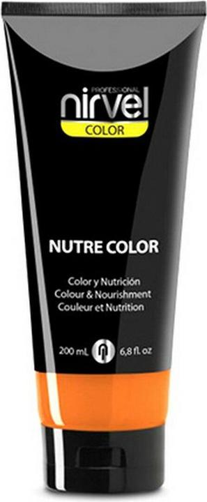 Nirvel Professional Nirvel NUTRE COLOR FLUOR Mandarin Professional Mask 200ml - Temporary Coloring for Nourishment and B (Tangerine)