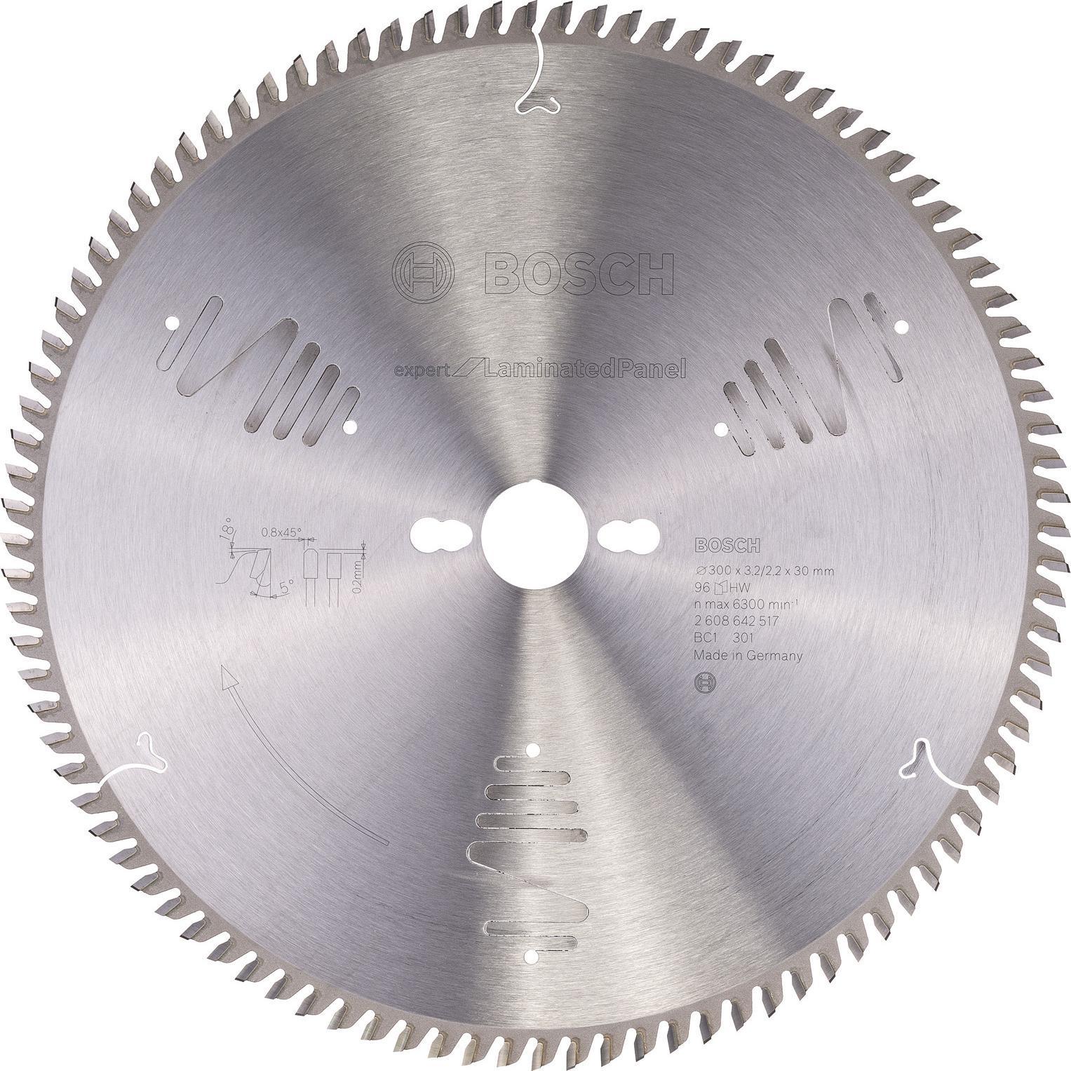 Bosch Professional Zubehör, Sägeblatt, Kreissägeblatt Expert for Laminated Panel, 300 x 30 x 3,2 mm, 96