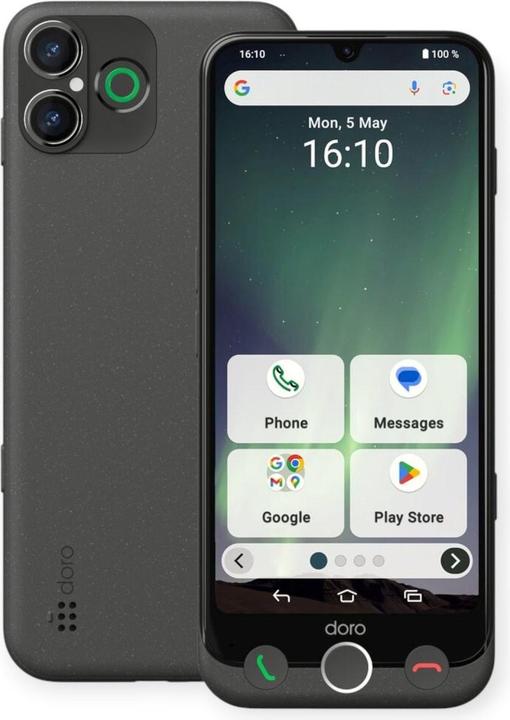 Actual product image Doro Aurora A30 (128 GB, Graphite grey, 6.14", Dual SIM, 4G)