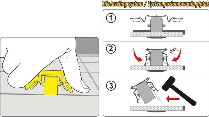Produktbild Toya Vorel Fliesen Nivelliersystem, 100 Stück im praktischen Eimer, werkzeuglose Montage, 1,5mm Fuge, Fli