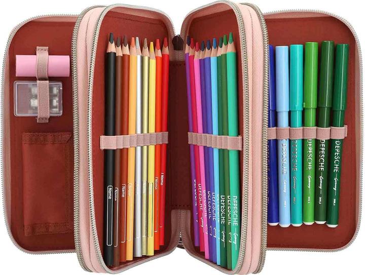 Produktbild Top Model TOPModel - Triple Pencil Case FUR EVER FRIENDS - Powdery Pink and Copper