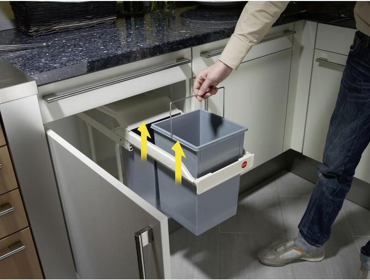 Productafbeelding Hailo Multi-Box duo L, ingebouwde afvalemmer, 2x14 liter (30 l)