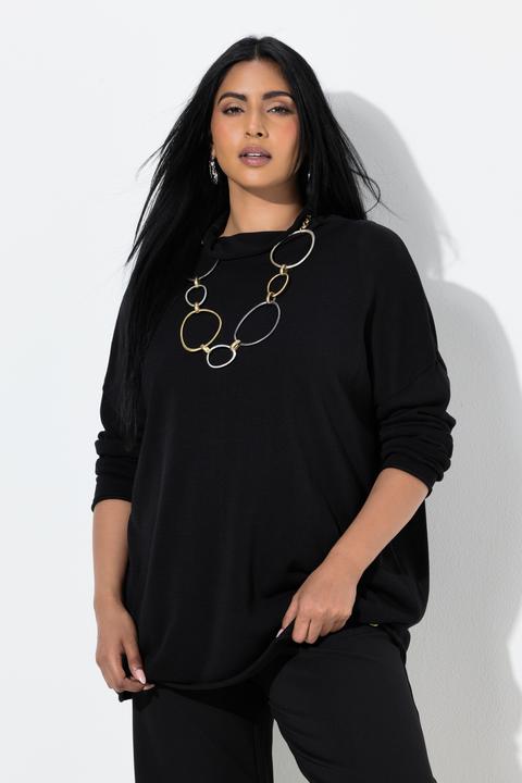 Produktbild Ulla Popken Pullover, Rollkanten, Boxy, Stehkragen, Langarm (60)