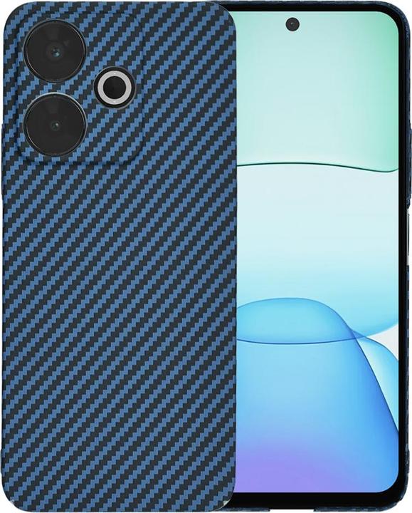 Actual product image Techsuit - Carbonite FiberShell - Xiaomi Redmi 13 / Poco M6 4G - Cyan (Xiaomi Redmi 13, Xiaomi Poco M6)