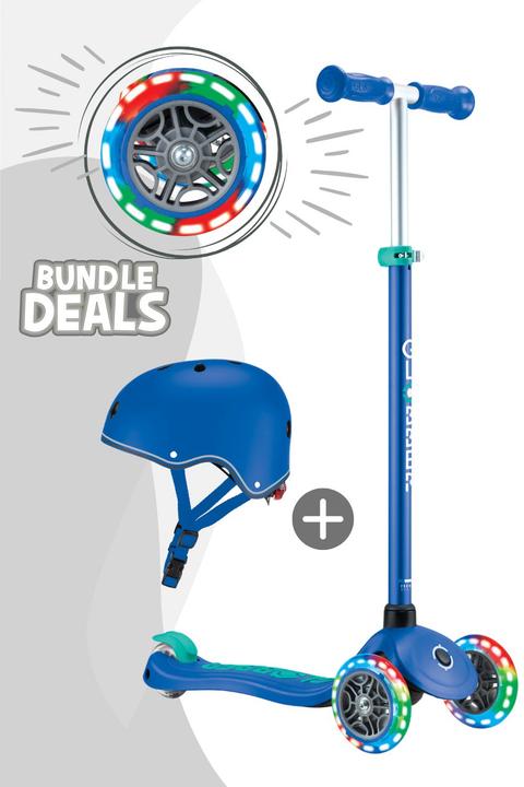 Actual product image Globber Primo Plus Lights incl. children's helmet - 3 Wheels Scooter