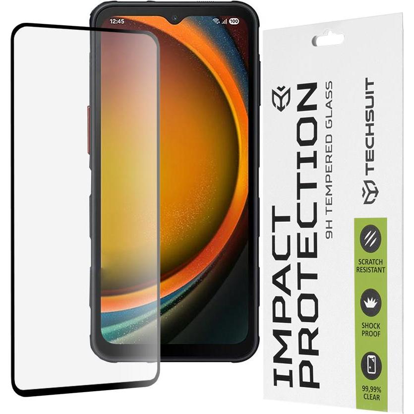 Techsuit 111D Full Cover / Full Glue Glass (1 pz., Samsung Galaxy XCover7 Pro), Pellicola protettiva smartphone, Nero