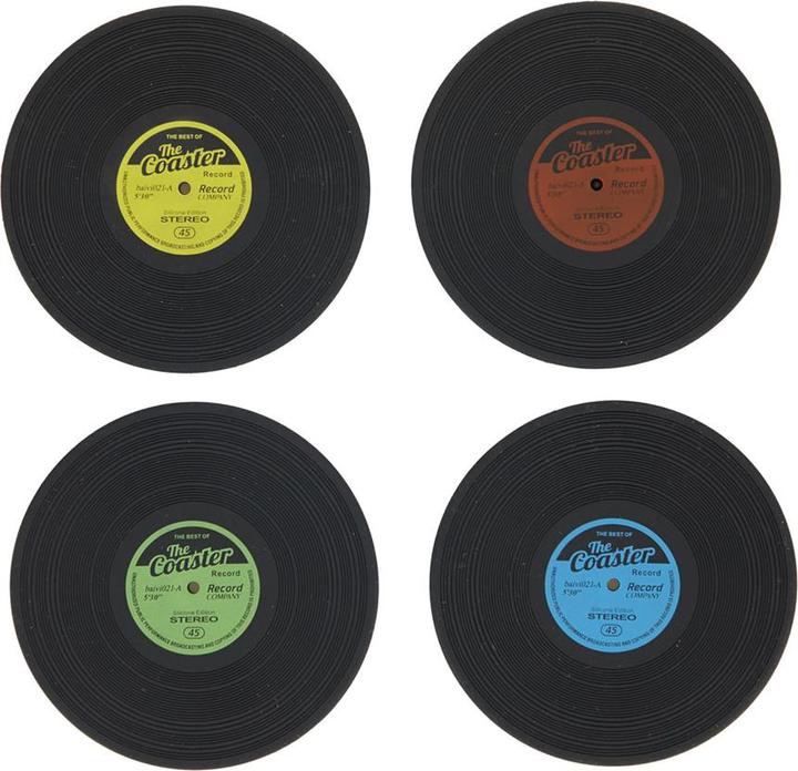 Balvi Sous-verre en verre GREATEST HITS (4 x, Dessous de verre)