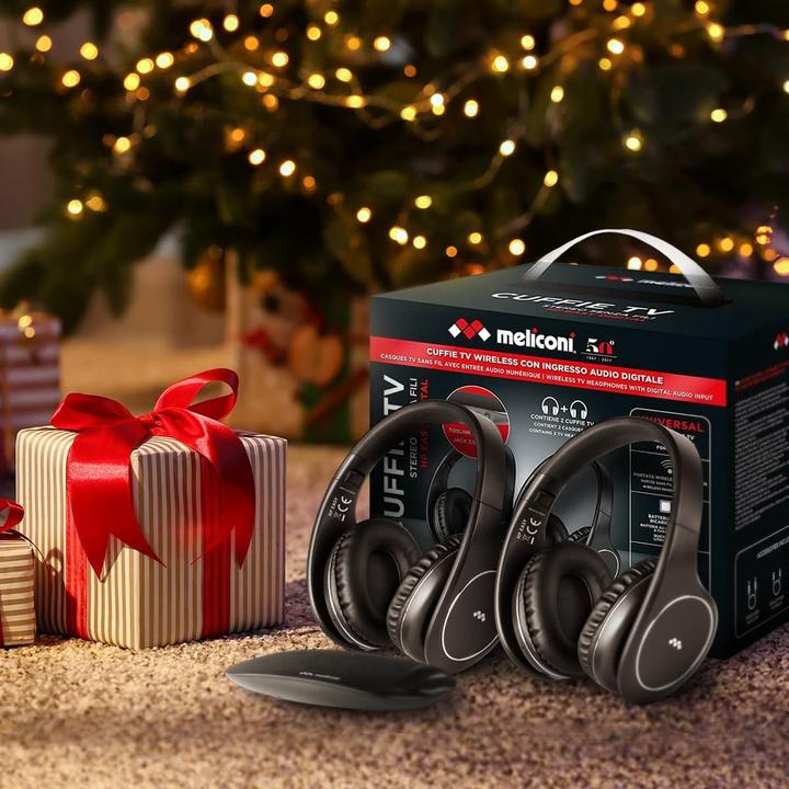 Actual product image Meliconi 2 x Wireless Stereo TV Headsets (8 h, Cable, Wireless)