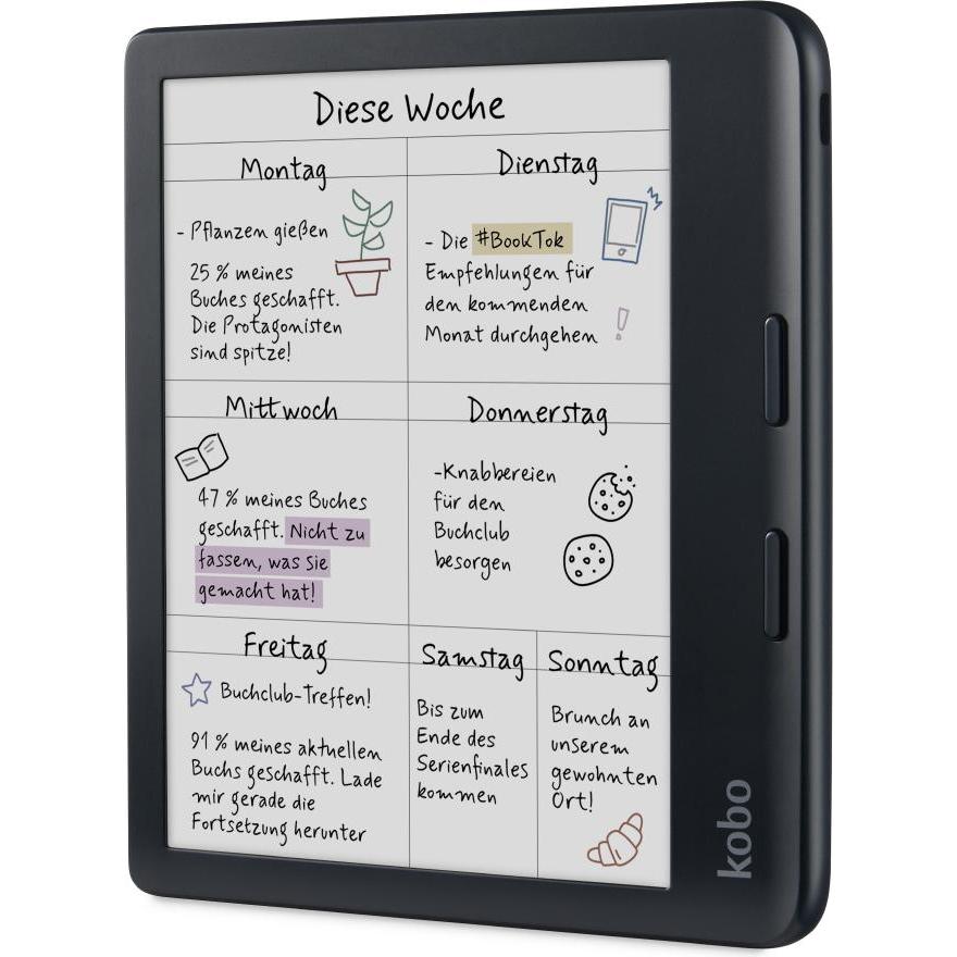 Thumbnail - Kobo Libra Colour inkl. Stylus 2 (7", 32 GB, Schwarz), eReader, Schwarz