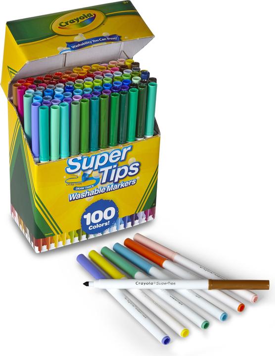 Image du produit Crayola 100 Feutres pointe supertips (Multicolore, 100 x)