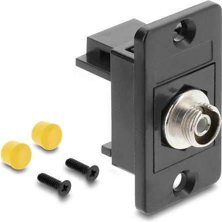 Delock Panel Mount FC Simplex Buchse zu Buchse schwarz