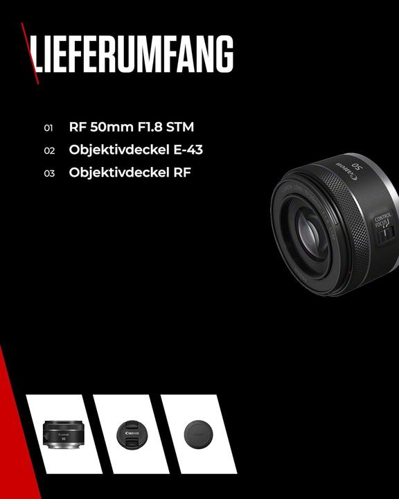 Immagine prodotto Canon RF 50mm f/1.8 STM (Canon RF, Full frame)