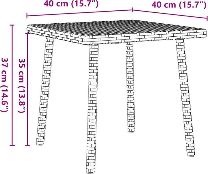 Image du produit vidaXL Garten-Couchtisch