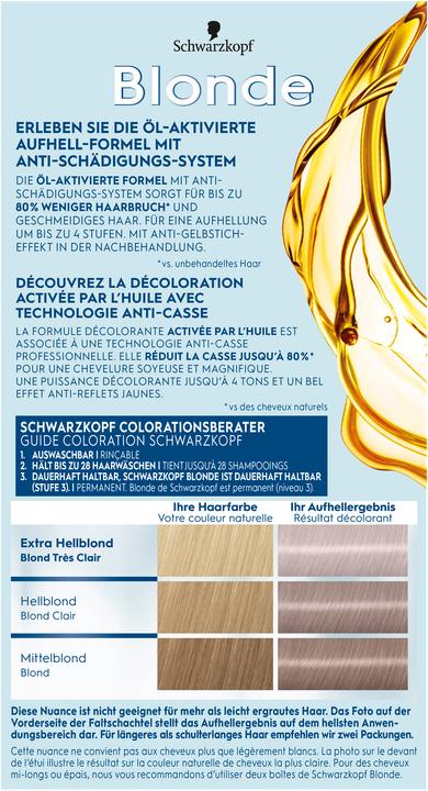 Image du produit Schwarzkopf Blonde Couleur éclaircissante 10.29 Blond platine (Blonde platine)