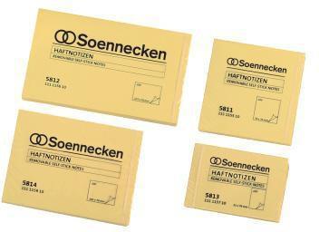 Image du produit Soennecken Note repositionnable Dimensions : 102 x 76 mm (l x h) Couleur : jaune (102 x 76 mm)
