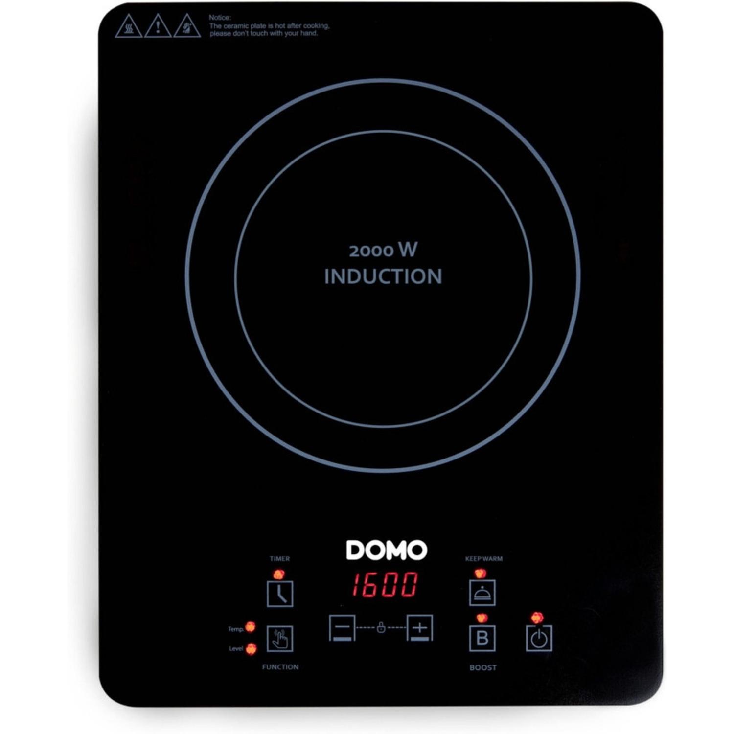 Domo Piastra a induzione DO328IP, Piano cottura portatile, Nero