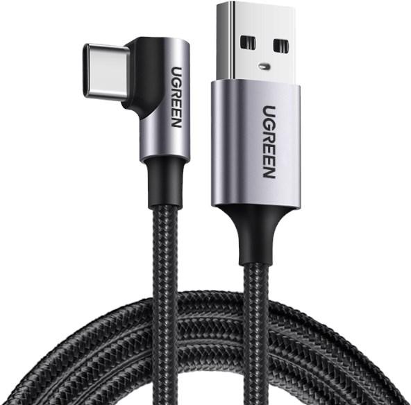 Productafbeelding Ugreen USB-C Haaks naar USB-A 2.0 A 3A Datakabel (2 m, USB 2.0)