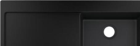 Actual product image hansgrohe HG Fitted sink 450 m dev. left S514-F450 Graphite black (Fitted sink, 51 cm, 105 cm)