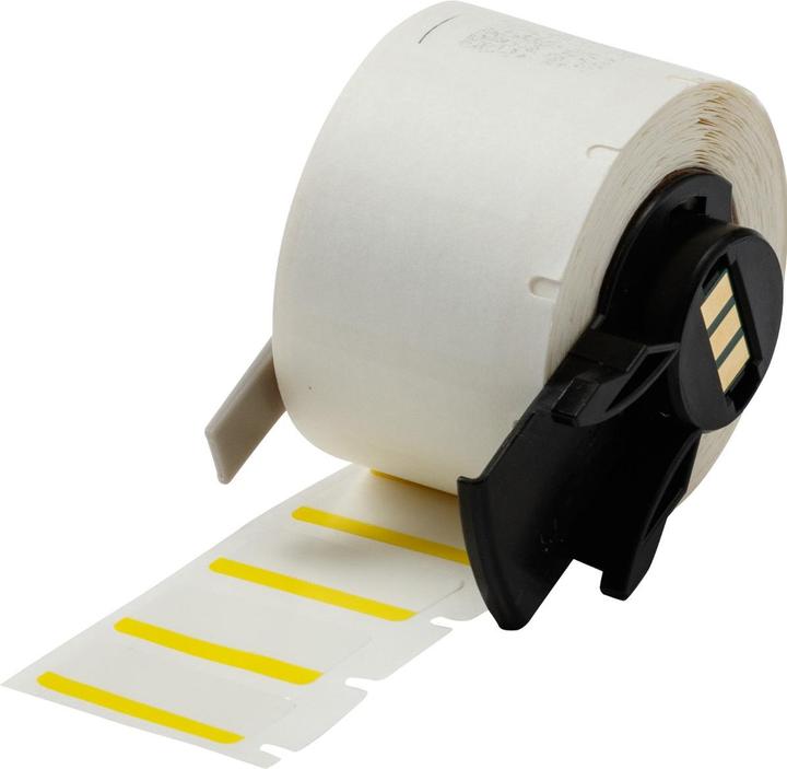 Produktbild Brady M6-17-494-YL, Polyester, Weiss/Gelb, glänzend, 25.40 x 12.70 mm, permanent (500 E.) (2.54 cm)