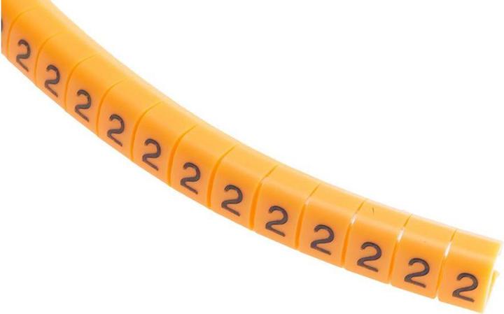 Actual product image RS PRO Snap-on Nylon 6 Orange Cable Marker 2