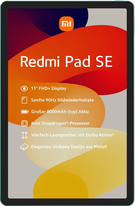 Actual product image Xiaomi Redmi Pad SE (WLAN only, 11", 128 GB, Mint green)
