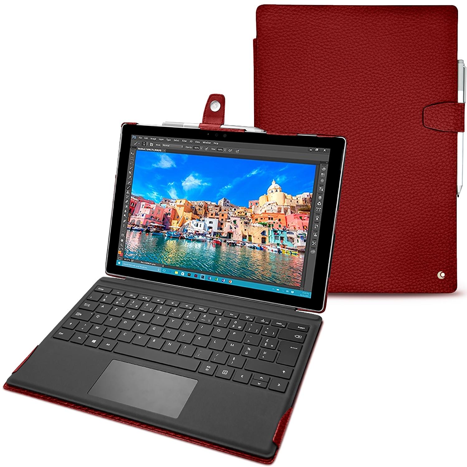 Noreve Lederschutzhülle (Microsoft Surface Pro 4), Tablet Hülle, Orange