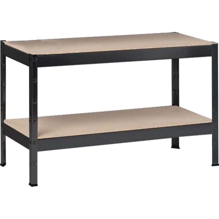 Schulte Regalwelt, Kellerregal, Schwerlast Steckregal Schulte schwarz strukturiert 430x1200x400 mm 2 Bden Tragkraft 300 ...