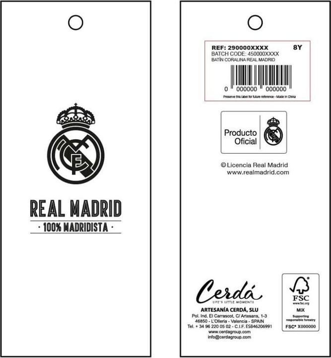 Produktbild Real Madrid CF Kinder-Morgenmantel Real Madrid C.F. Blau (110)