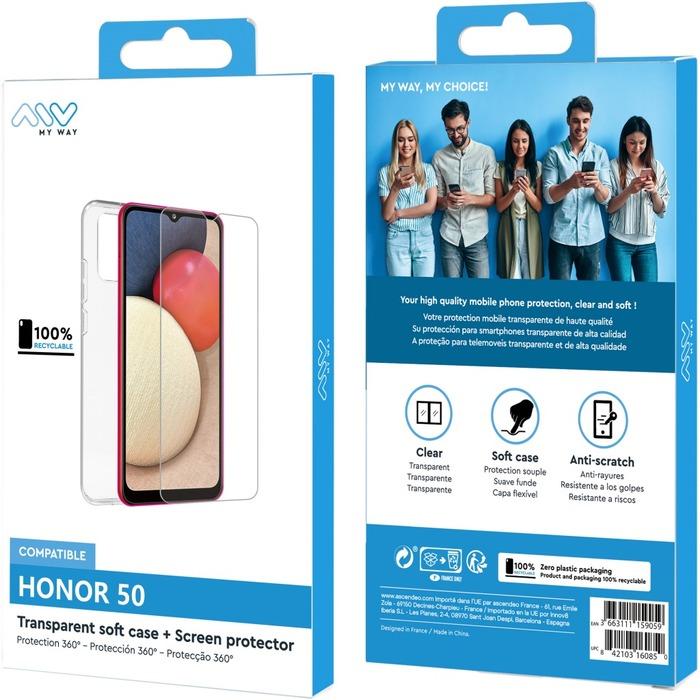 Produktbild My Way Myway Starter Pack Coque Souple + Verre Trempe Honor 50 (Honor 50)