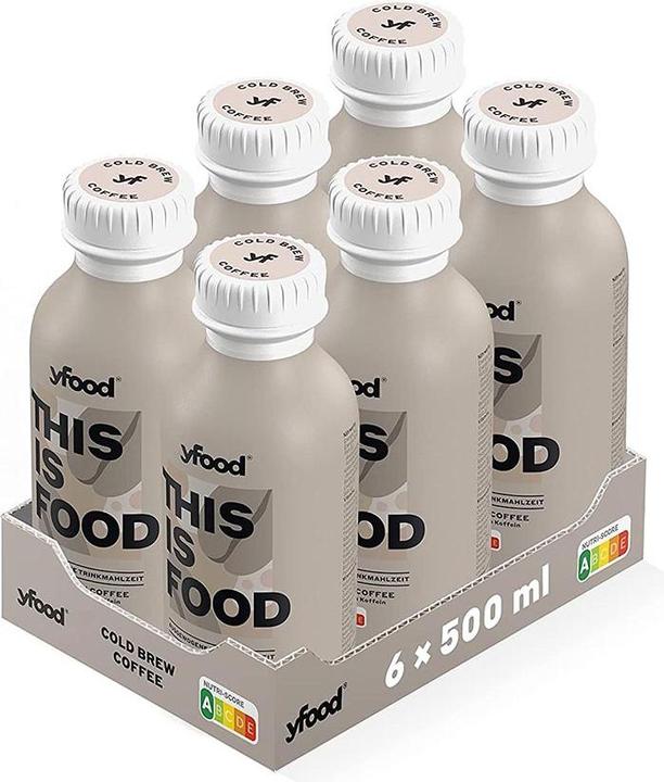 YFood Cold Brew Coffee (Caffe Latte, 6 x)